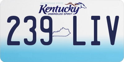 KY license plate 239LIV