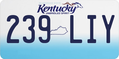 KY license plate 239LIY