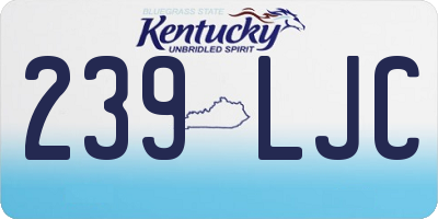 KY license plate 239LJC