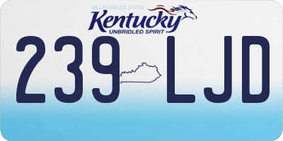 KY license plate 239LJD