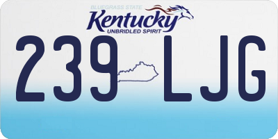 KY license plate 239LJG