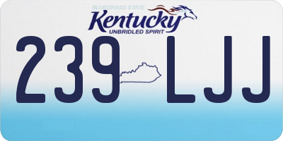KY license plate 239LJJ