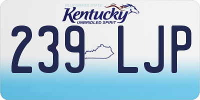 KY license plate 239LJP