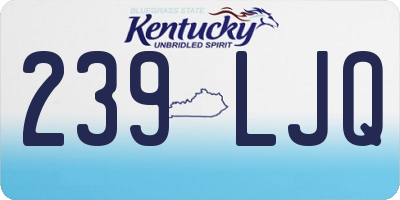 KY license plate 239LJQ