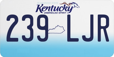 KY license plate 239LJR
