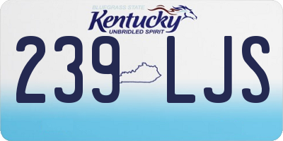 KY license plate 239LJS