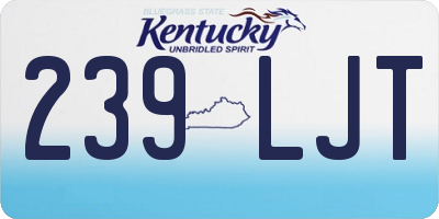 KY license plate 239LJT