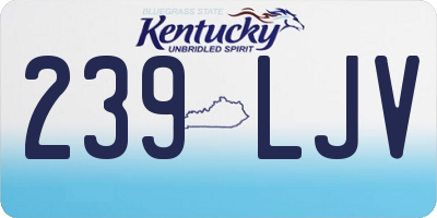 KY license plate 239LJV