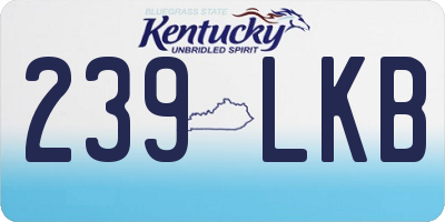 KY license plate 239LKB