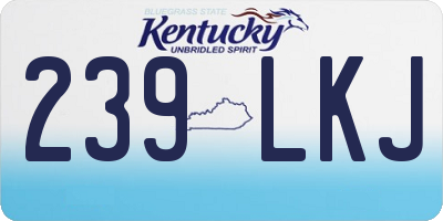 KY license plate 239LKJ