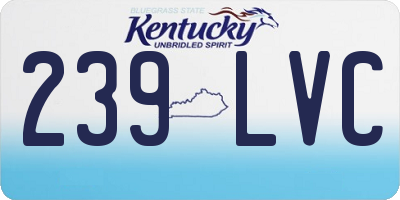 KY license plate 239LVC