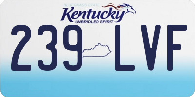 KY license plate 239LVF