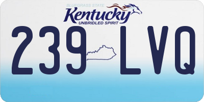 KY license plate 239LVQ