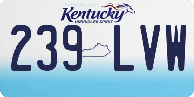KY license plate 239LVW