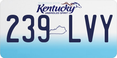 KY license plate 239LVY