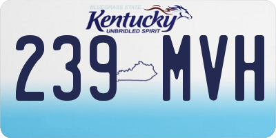 KY license plate 239MVH