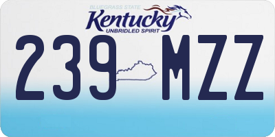 KY license plate 239MZZ
