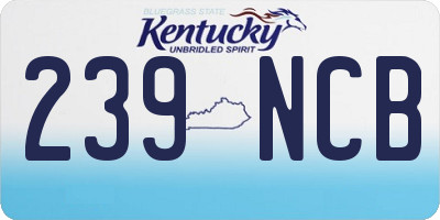 KY license plate 239NCB