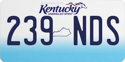 KY license plate 239NDS