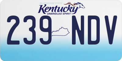 KY license plate 239NDV