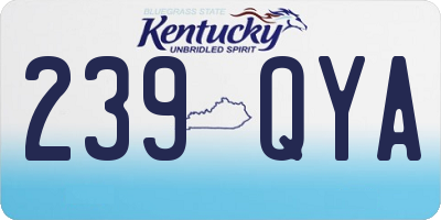 KY license plate 239QYA