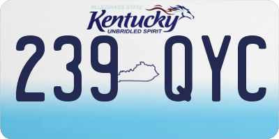 KY license plate 239QYC