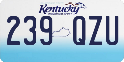 KY license plate 239QZU