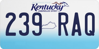 KY license plate 239RAQ