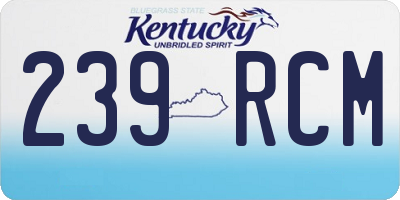 KY license plate 239RCM