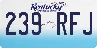 KY license plate 239RFJ