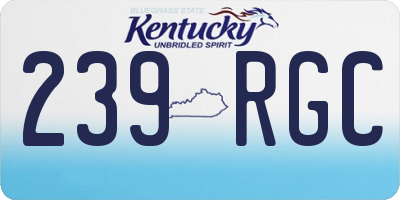 KY license plate 239RGC