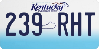 KY license plate 239RHT