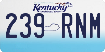 KY license plate 239RNM