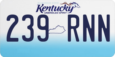 KY license plate 239RNN