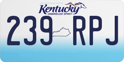 KY license plate 239RPJ