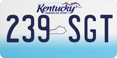 KY license plate 239SGT