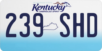 KY license plate 239SHD