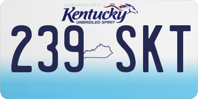 KY license plate 239SKT