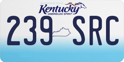 KY license plate 239SRC