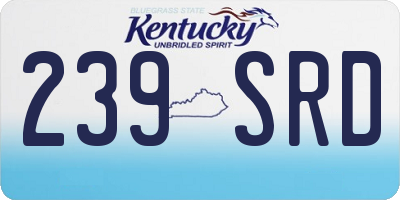 KY license plate 239SRD