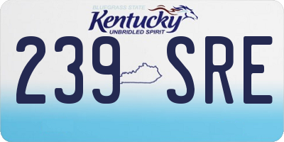 KY license plate 239SRE