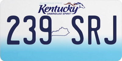 KY license plate 239SRJ