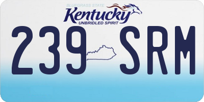 KY license plate 239SRM