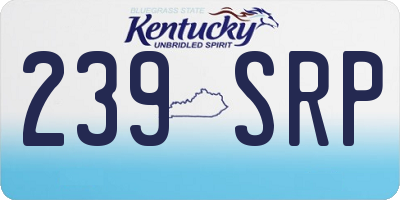 KY license plate 239SRP