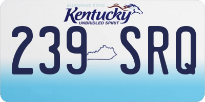 KY license plate 239SRQ