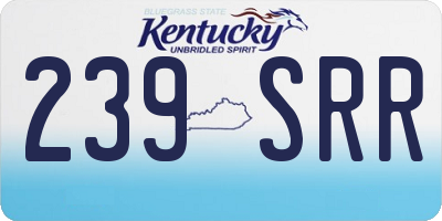 KY license plate 239SRR