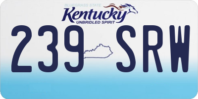 KY license plate 239SRW