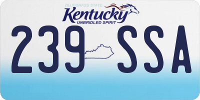 KY license plate 239SSA