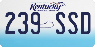 KY license plate 239SSD