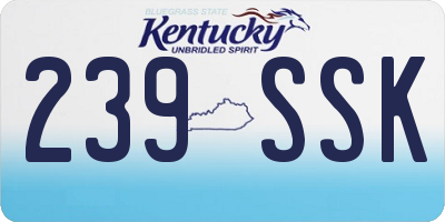 KY license plate 239SSK